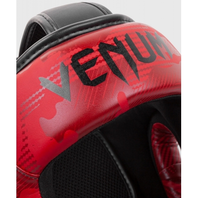Venum Elite - kask bokserski  - czerwony/camo