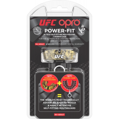 OPRO UFC POWER FIT ochraniacz na zęby szczęki + etui ZŁOTE