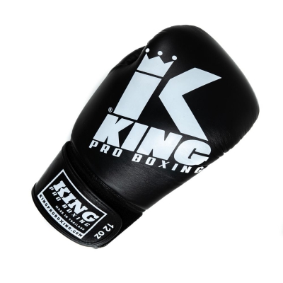 King Pro Boxing  BG - rękawice bokserskie ręcznie szyte skórzane - czarne
