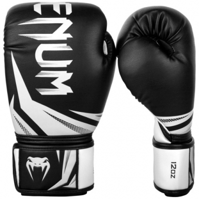 Venum Challenger 3.0 - rękawice bokserskie- czarno/białe