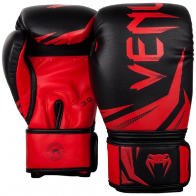 Venum Challenger 3.0 - rękawice bokserskie- czarno/czerwone